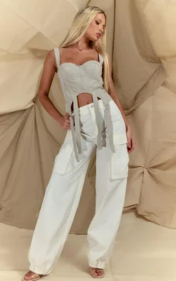 Mushroom Stirrup Detail Corset Top