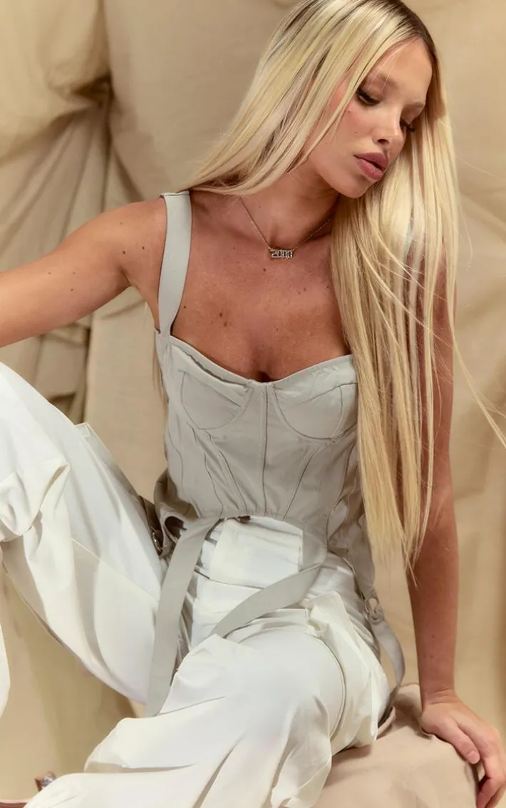 Mushroom Stirrup Detail Corset Top