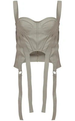 Mushroom Stirrup Detail Corset Top