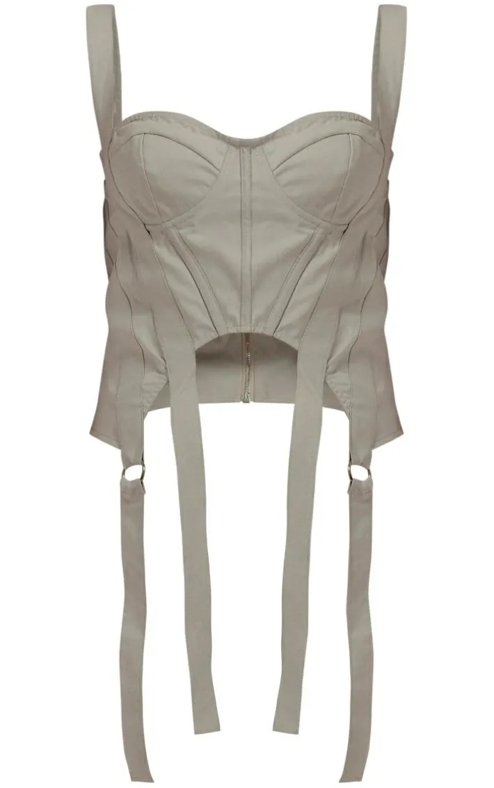 Mushroom Stirrup Detail Corset Top
