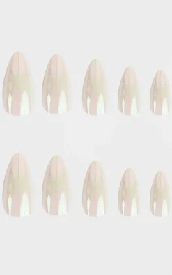 Nail Hq Almond Pearl Glaze Nails