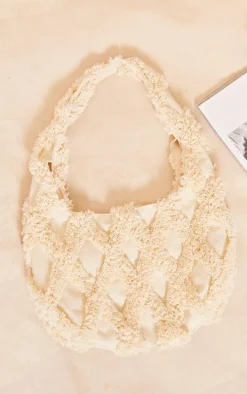 Natural Brushed Canvas Shoulder Bag