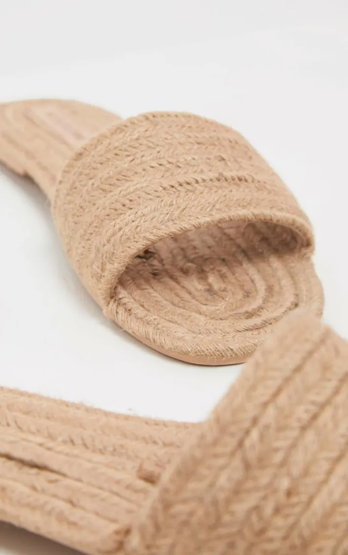 Natural Espadrille Mule Sandal