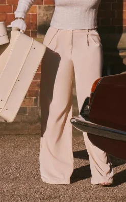 Natural Stone Floaty Tailored Wide Leg Pants