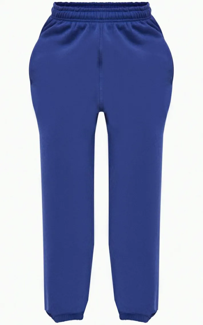 Navy Blue Cuffed Sweat High Waist Sweatpants