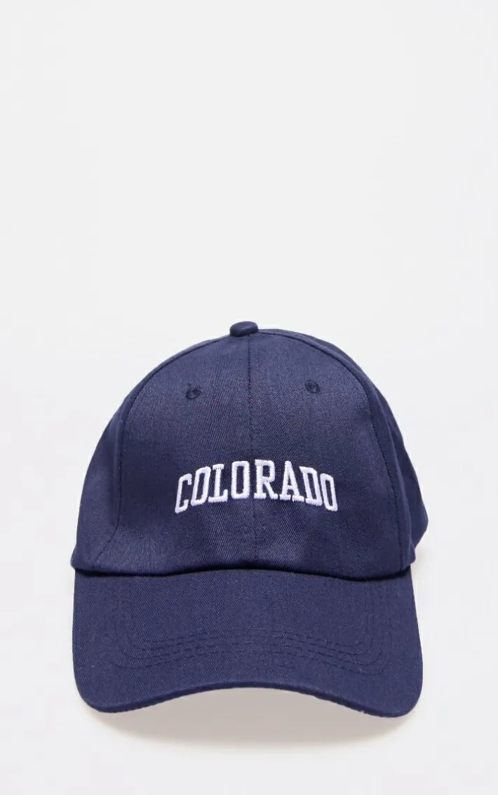 Navy 'Colorado' Logo Cap