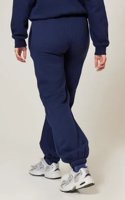 Navy Monaco Sports Embroidered Cuffed Sweatpants
