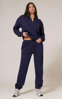 Navy Premium Cuffed Drawstring Sweat Sweatpants