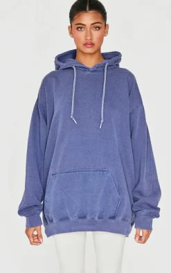 Navy Pretty Little Sporty Back Puff Print Hoodie