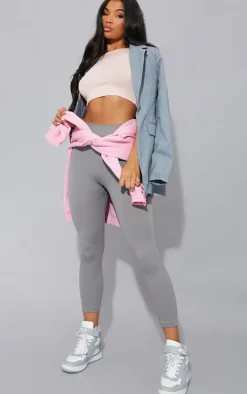 Nude Basic Short Sleeve Crop T-Shirt