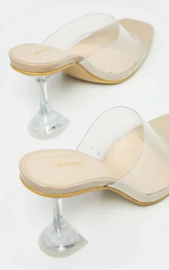 Nude Clear Cake Stand Heel Mule