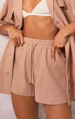 Nude Woven Floaty Shorts