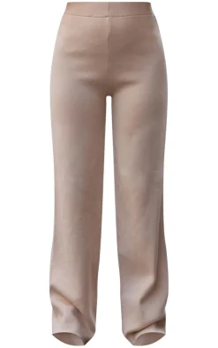 Oatmeal Knit Straight Leg Pants