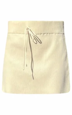 Oatmeal Knitted Tennis Skirt