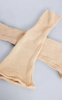 Oatmeal Ribbed Slouchy Leg Warmers