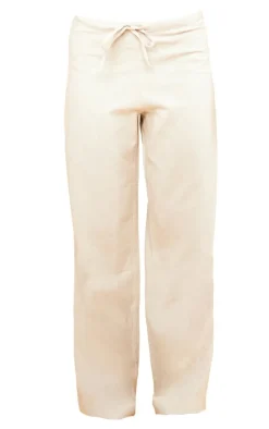 Oatmeal Structured Linen Look Drawstring Elasticated Pants
