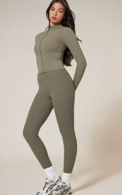 Olive Basic Sculpt Jacket