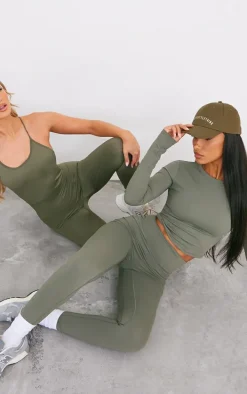 Olive Sculpt Long Sleeve Gym Top