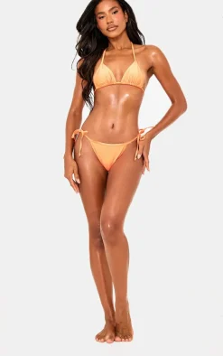 Orange Mix & Match Tie Side Bikini Bottoms