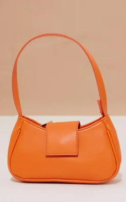 Orange Tab Detail Mini Shoulder Bag