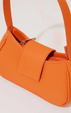 Orange Tab Detail Mini Shoulder Bag