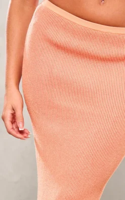 Orange Two Tone Maxi Skirt