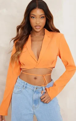 Orange Wrap Around Shirt