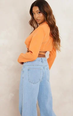 Orange Wrap Around Shirt