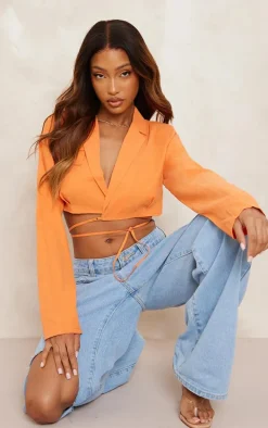 Orange Wrap Around Shirt