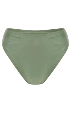 Pale Khaki Mix & Match High Waisted High Leg Bikini Bottoms