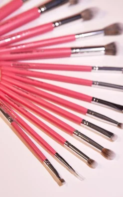 Peaches & Cream 15 Piece Make up Brush Set Pink