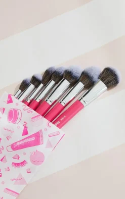 Peaches & Cream Essential 7 Piece Face Brush Set (Worth £45)