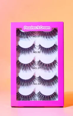 Peaches & Cream Long False Lash 5 Pack