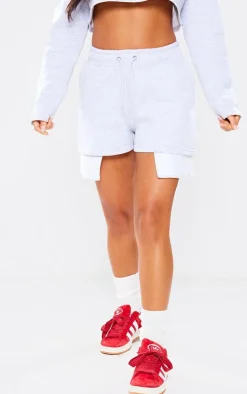 Petite Ash Grey Pocket Detail Shorts