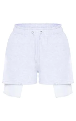 Petite Ash Grey Pocket Detail Shorts