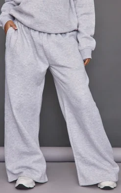 Petite Ash Grey Super Wide Leg Sweatpants