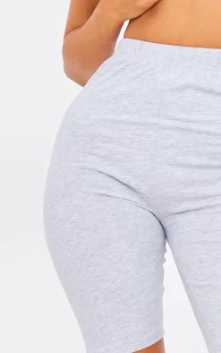 Petite Basic Grey Cotton Blend Bike Shorts