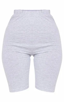 Petite Basic Grey Cotton Blend Bike Shorts