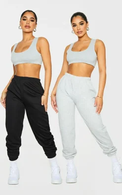 Petite Black & Grey Basic 2 Pack Sweatpants