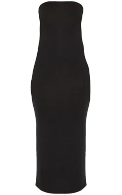 Petite Black Bandeau Midaxi Dress