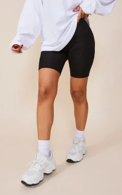 Petite Black Basic Bike Shorts