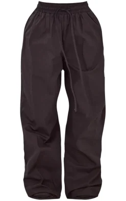 Petite Black Cotton Poplin Pocket Pants