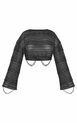 Petite Black Cropped Top