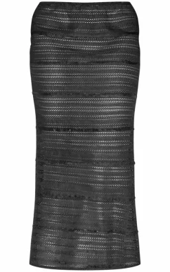 Petite Black Extreme Low Waist Maxi Skirt