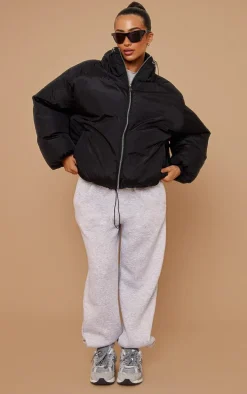 Petite Black Extreme Oversized Puffer Jacket