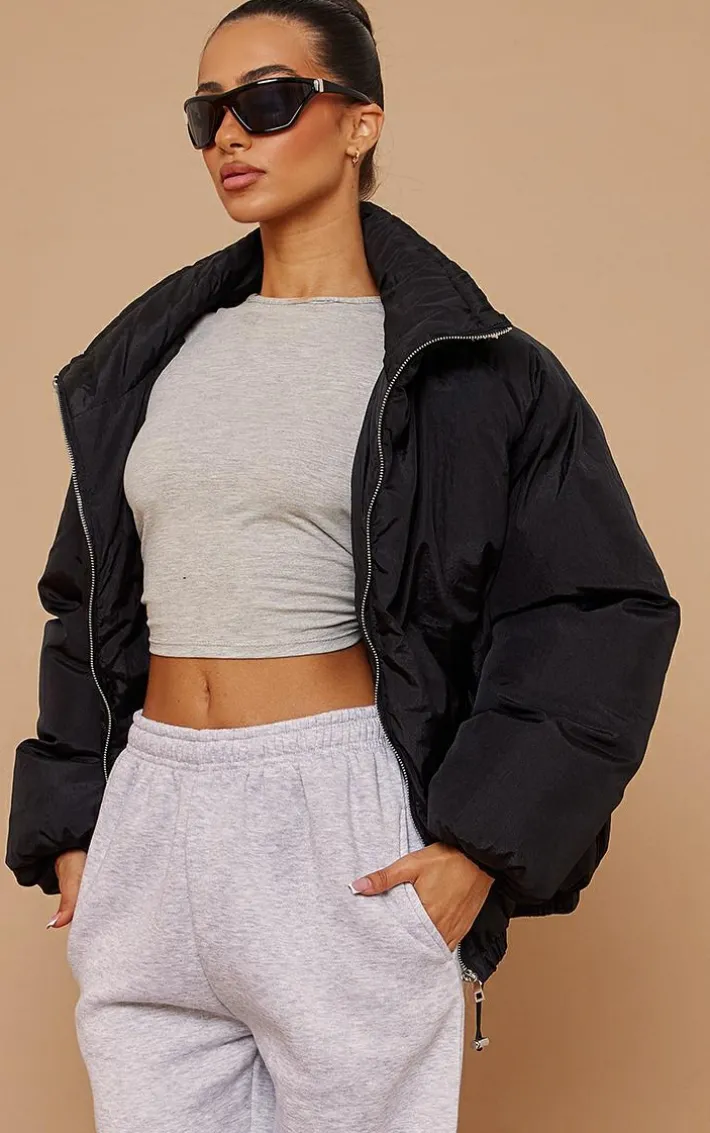Petite Black Extreme Oversized Puffer Jacket