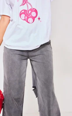 Petite Black High Waisted Extreme Cut Out Detail Jeans