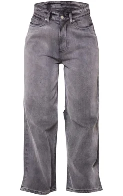 Petite Black High Waisted Extreme Cut Out Detail Jeans