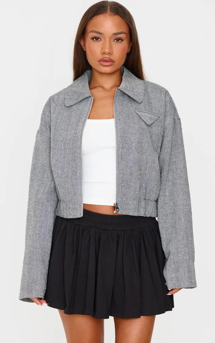 Petite Black Jersey Floaty Mini Skirt