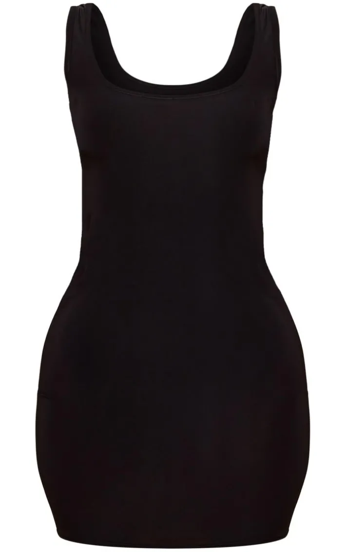 Petite Black Jersey Mini Dress